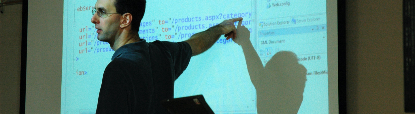 Teacher teaching students